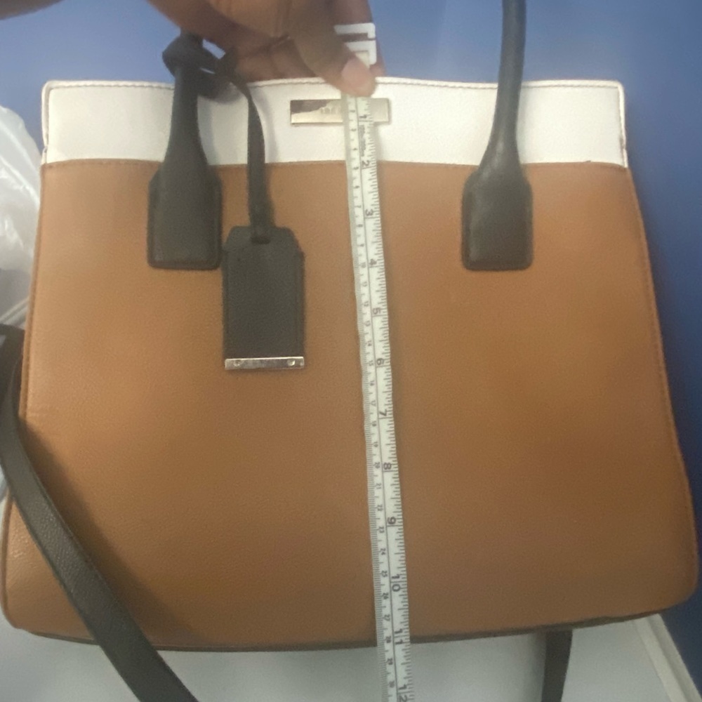 Nine West colorblock leather shoulder handbag purse medium size - Picture 6 of 8